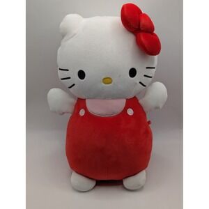 Hello Kitty HugMees Squishmallow Jazwares Sanrio Plush Red Overalls 10 inch